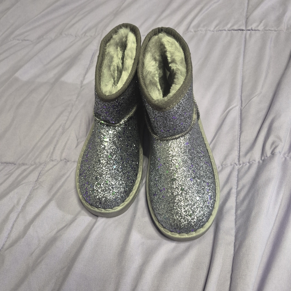 Sparkly Gray Boots